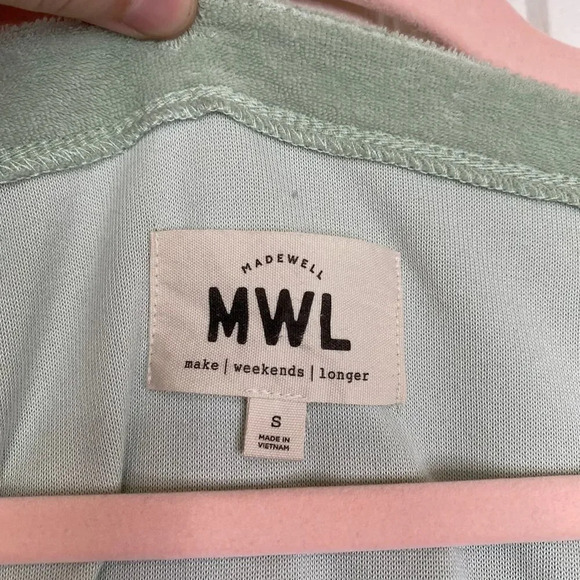 MWL MADEWELL Retroterry Baseball Romper Size Small Mint Green - Picture 6 of 10
